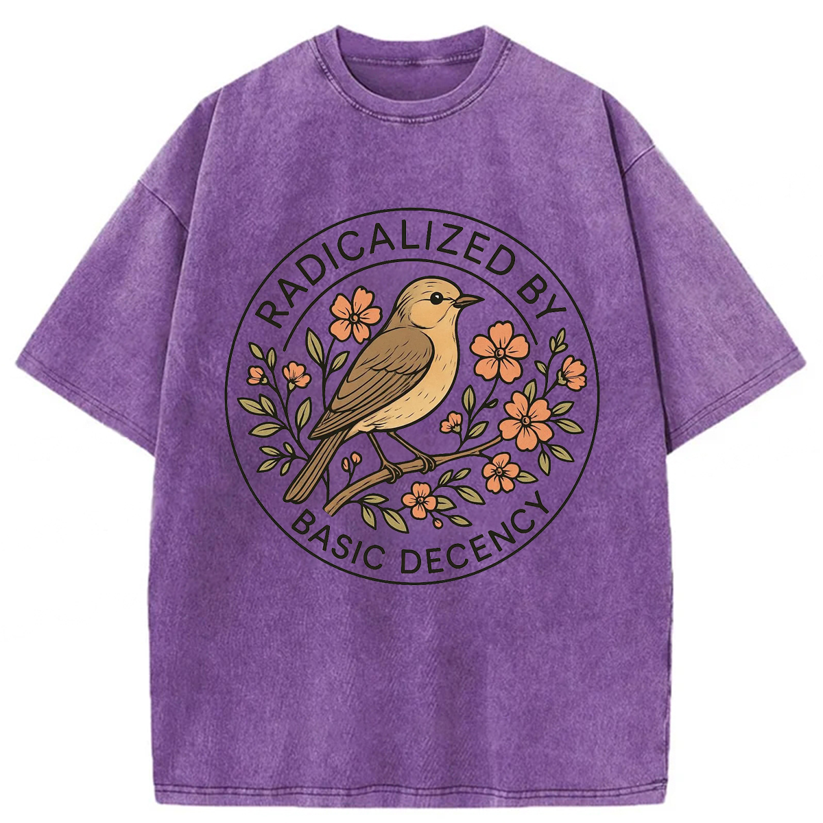 Tokyoviva Radicalized By Basic Decency Washed T-shirt