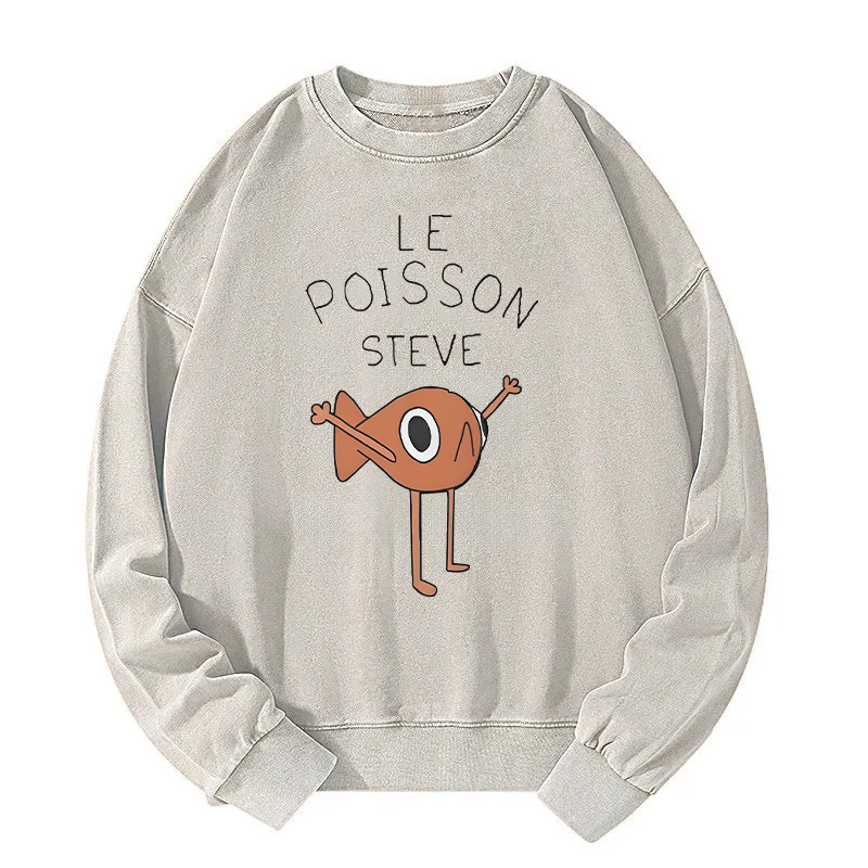Le Poisson Steve Washed Sweatshirt