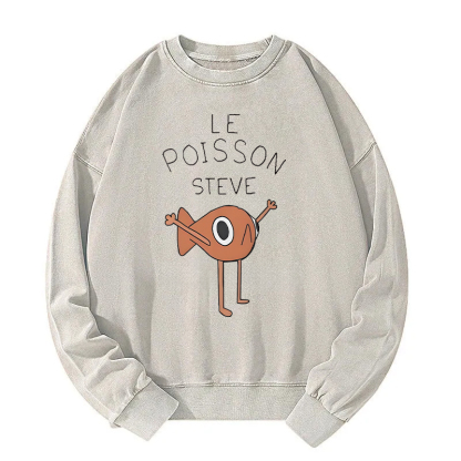 Le Poisson Steve Washed Sweatshirt