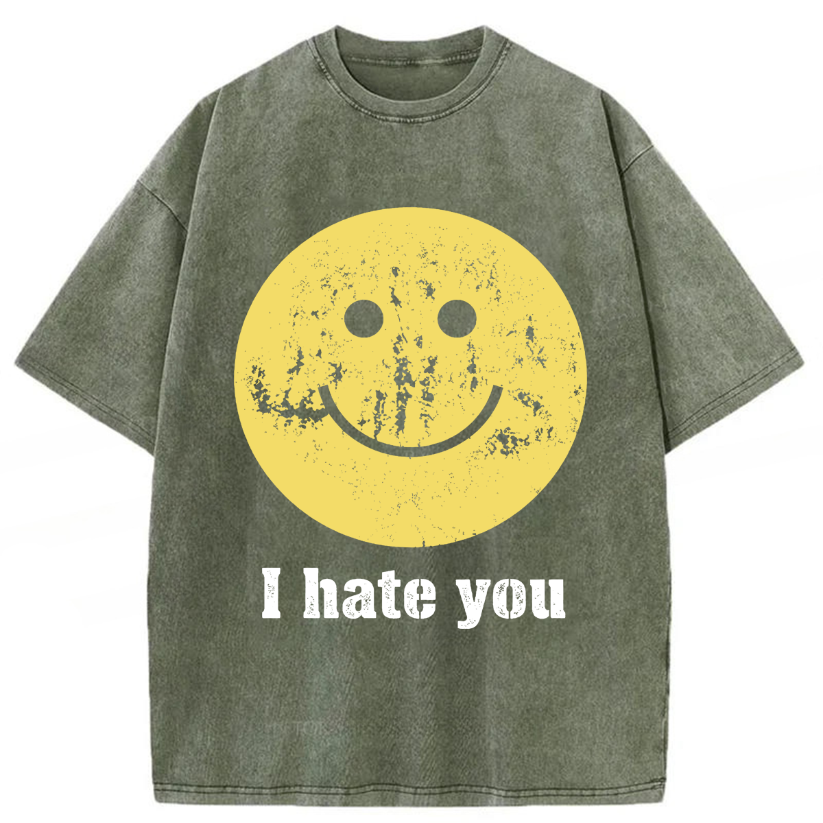 Tokyoviva I Hate You Smiling Face Washed T-shirt