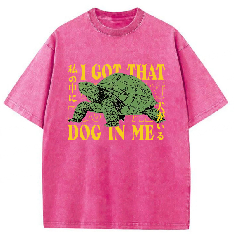 Tokyoviva Japanese Turtle I Got That Dog In Me Washed T-shirt