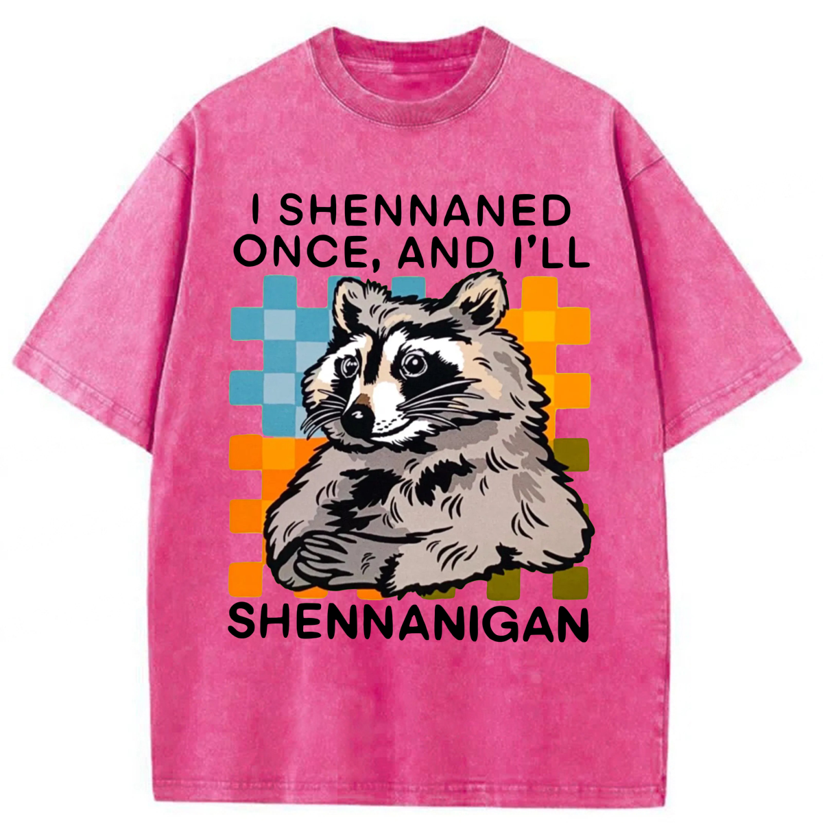 Tokyoviva I Shennaned Once And I'll Shennanigan Funny Raccoon Washed T-shirt