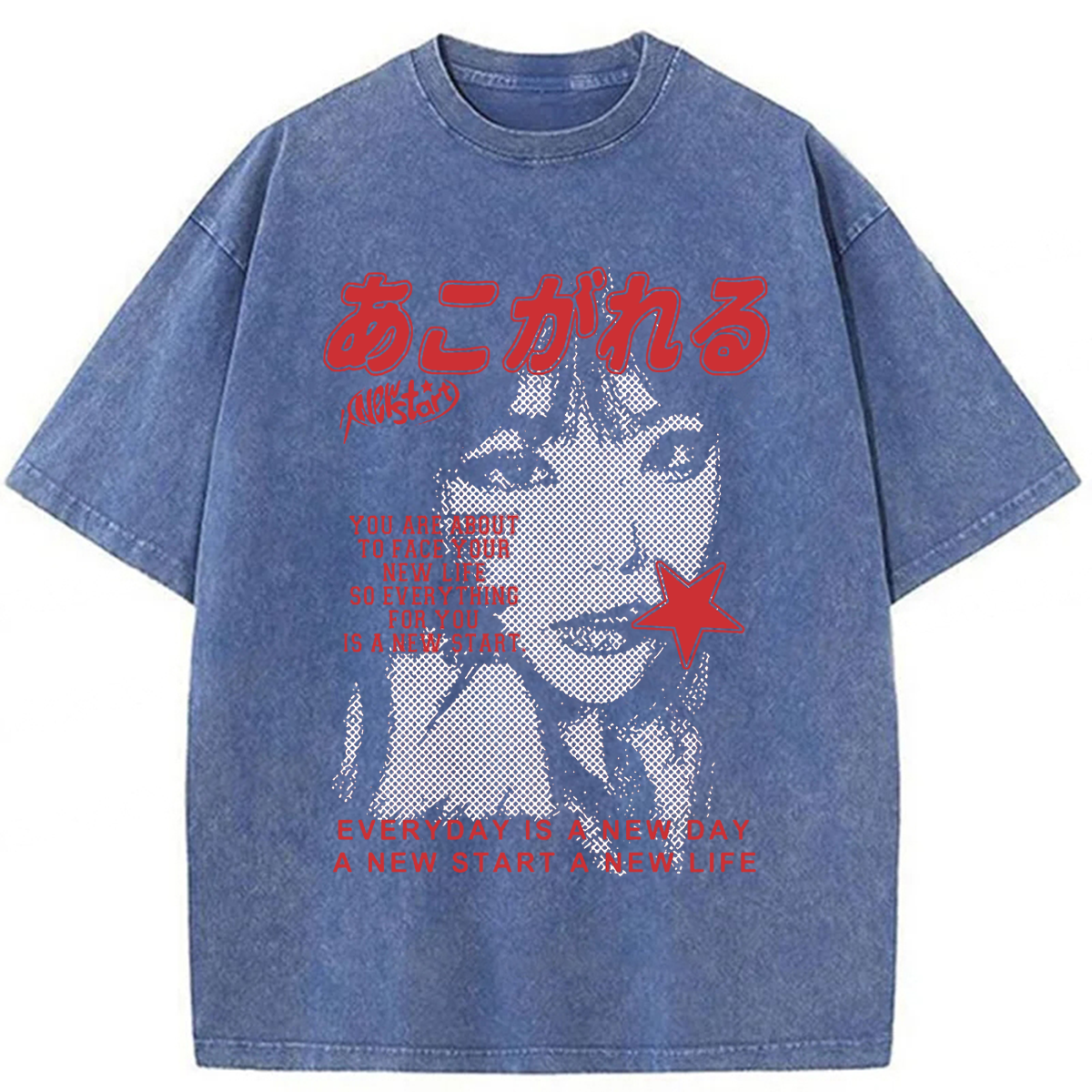 Tokyoviva A New Start To Life Washed T-shirt
