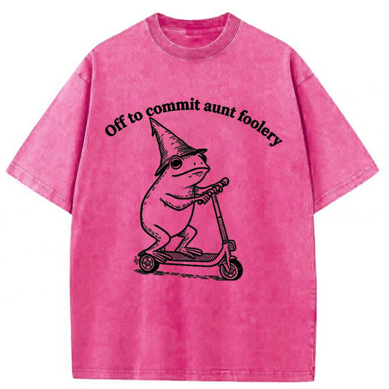 Tokyoviva Funny Frog Scooter Washed T-shirt