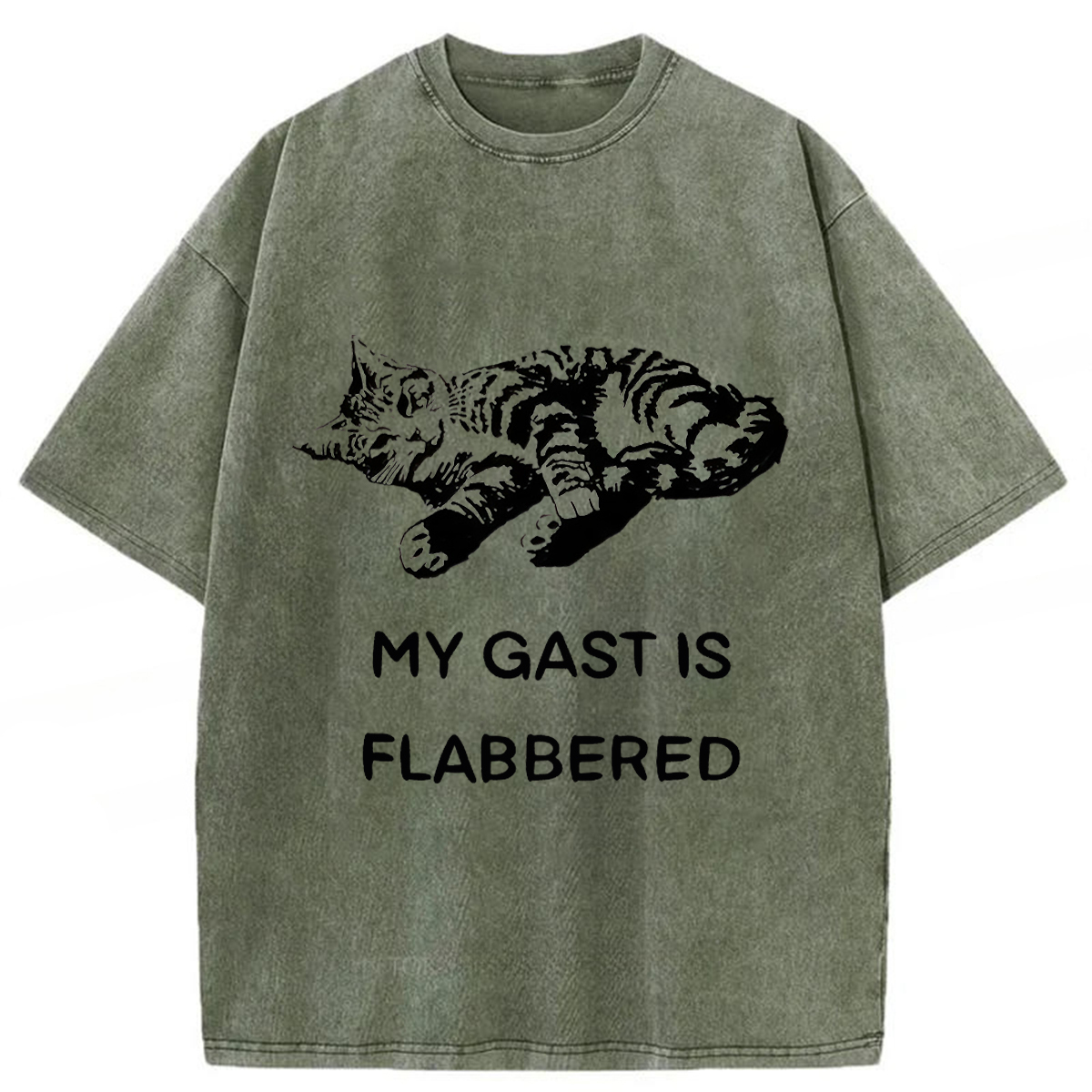 Tokyoviva Well-fed Cat Washed T-shirt
