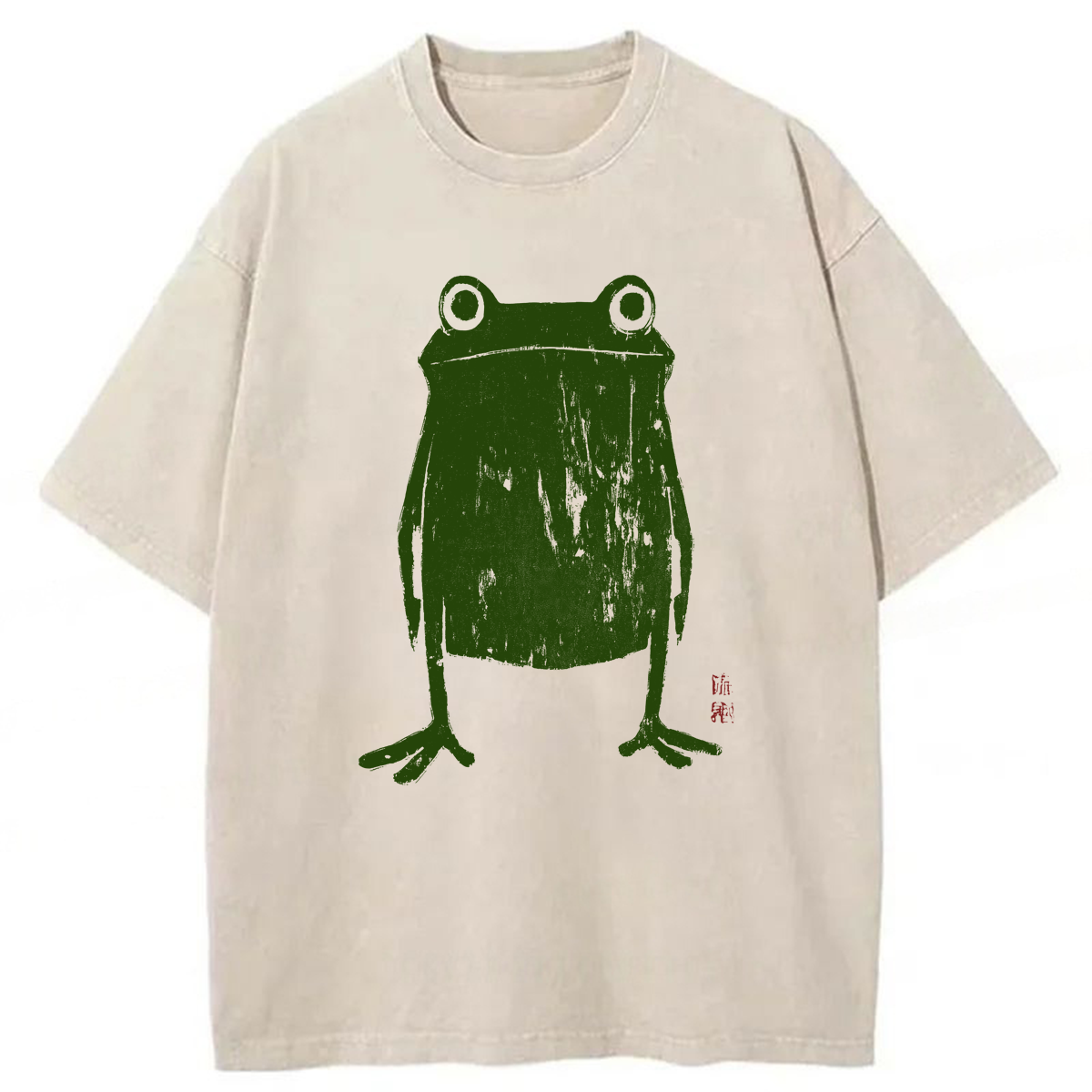 Tokyoviva Green Frog Washed T-shirt