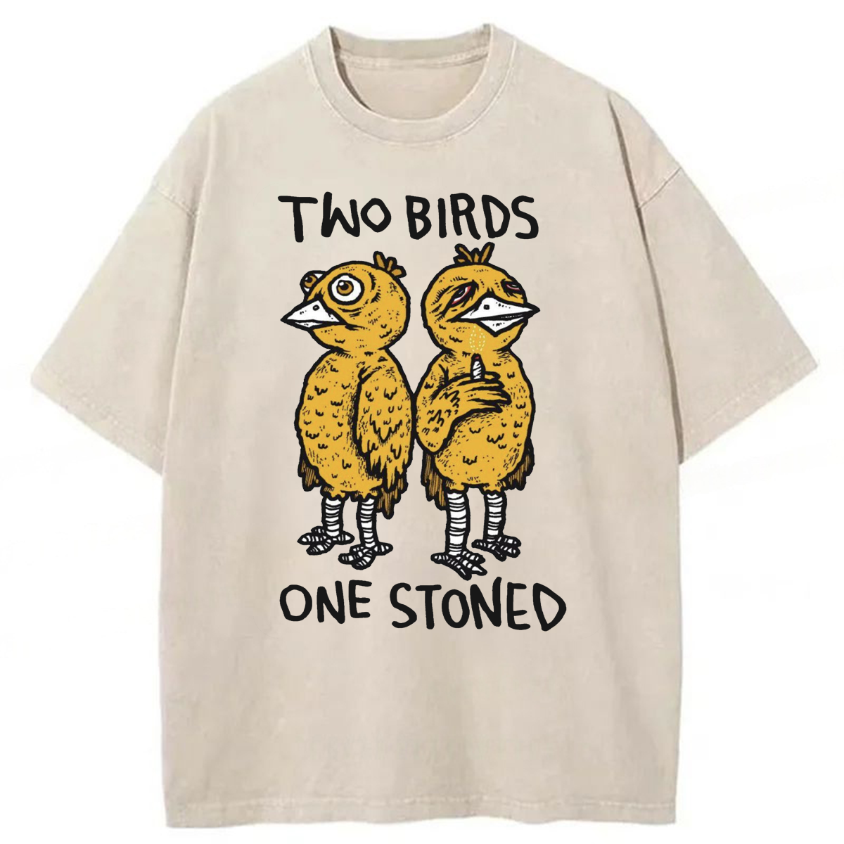 Tokyoviva Two Birds One Stoned Washed T-shirt