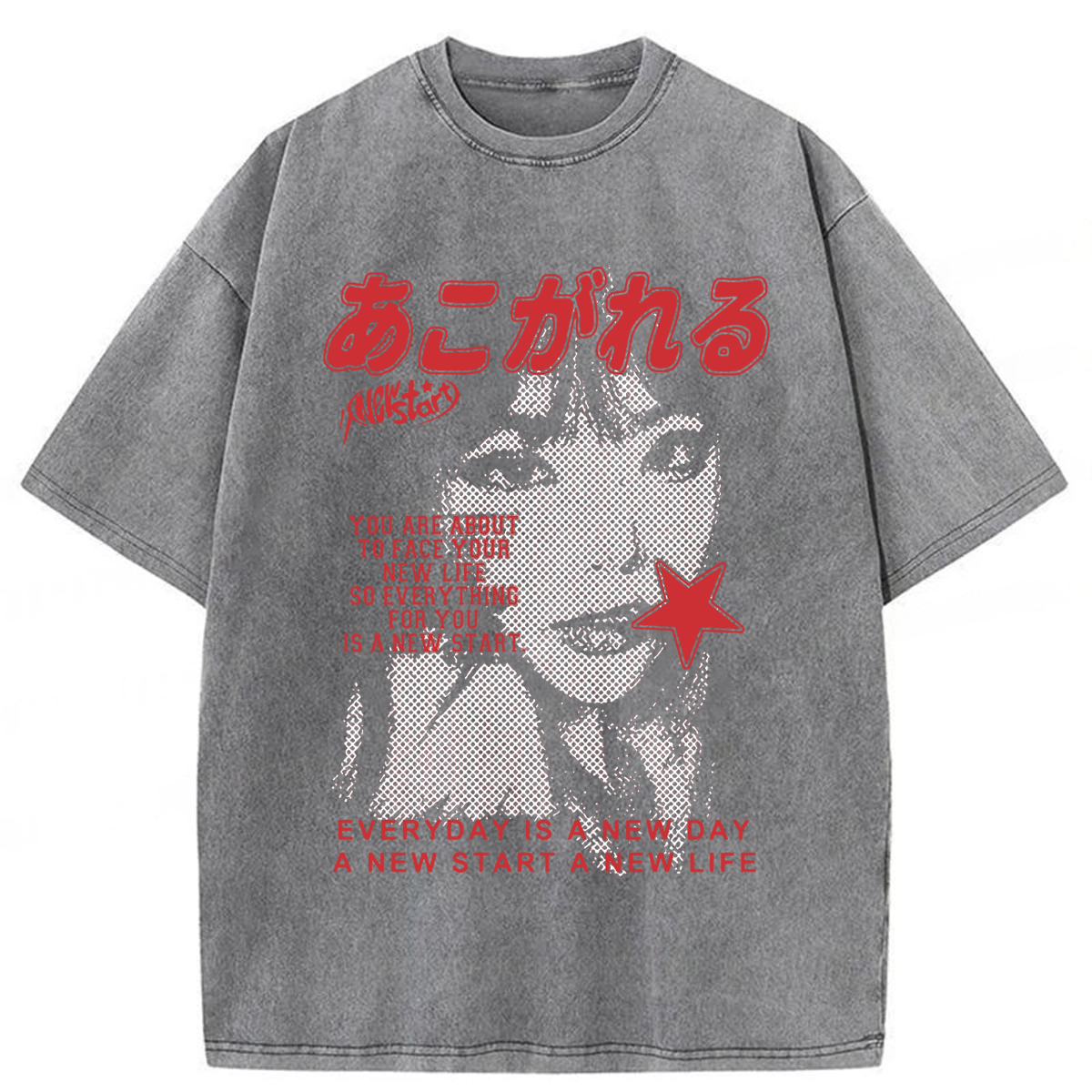 Tokyoviva A New Start To Life Washed T-shirt