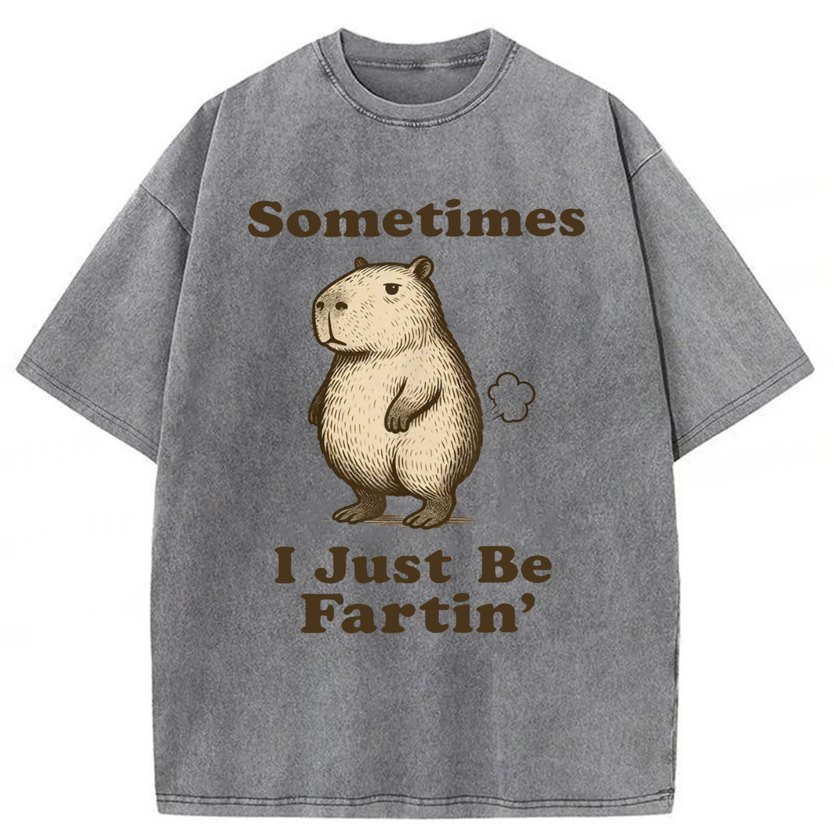 Tokyoviva Sometimes I Just Be Fartin' Capibara Washed T-shirt