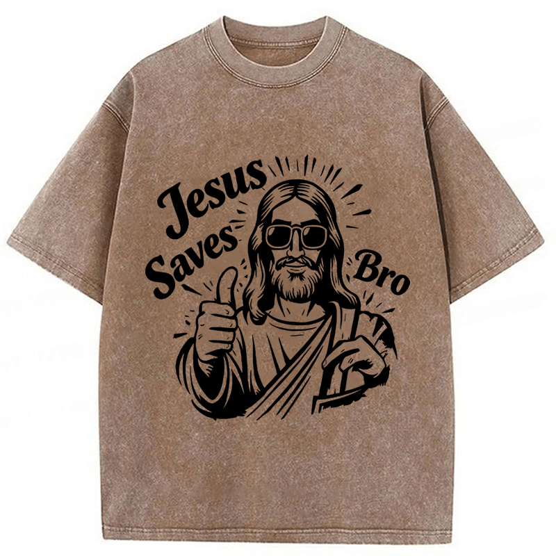 Tokyoviva Jesus Saves Bro Washed T-shirt