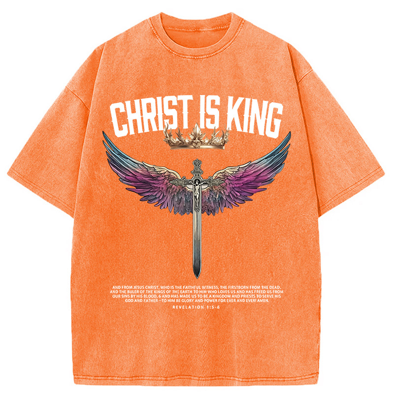 Christ Is King Christian Washed T-Shirt