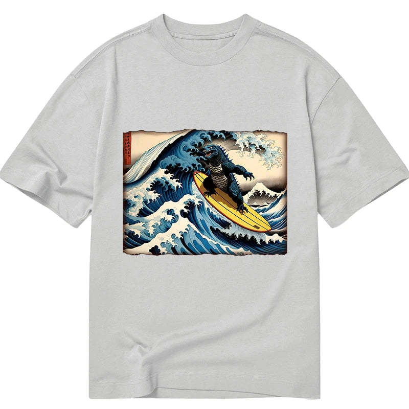 Dinosaur Surfing Japanese Classic T-Shirt