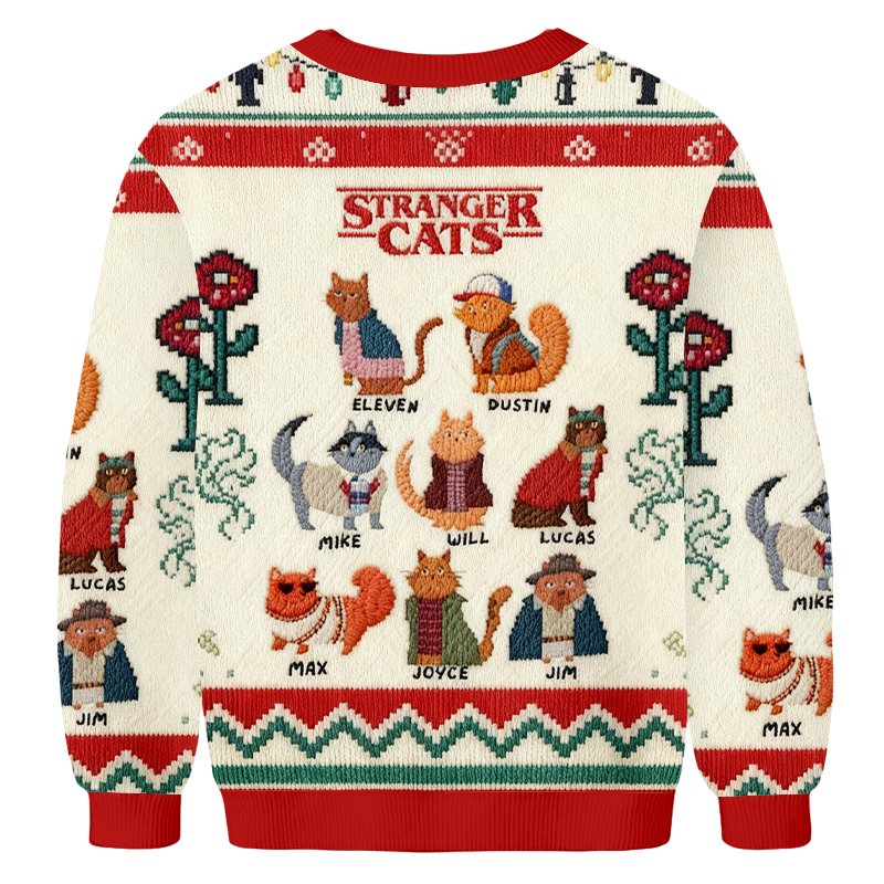 Baddiecat Stranger Things Cat Ugly Sweatshirt