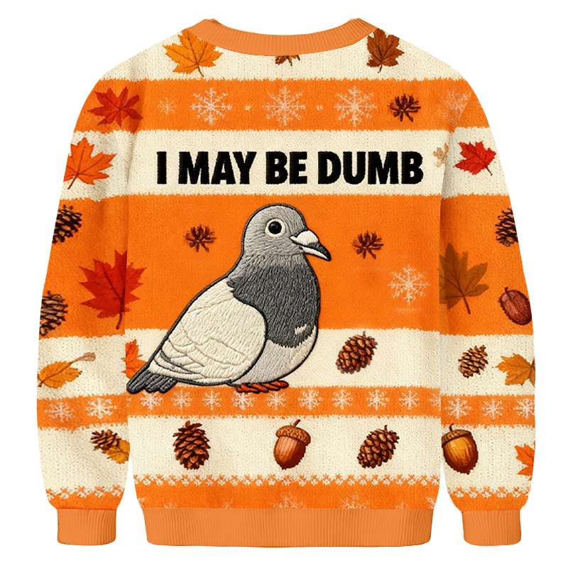 Baddiecat I MAY BE DUMB Christmas Ugly Sweatshirt