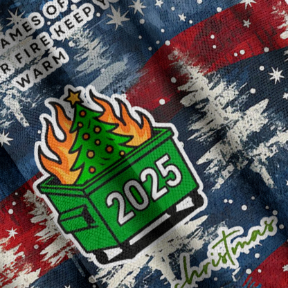 Baddieca Dumpster Fire Christmas Ugly Sweatshirt