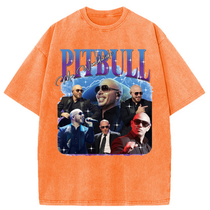 Pitbull Mr.Worlwide Retro Washed T-Shirt
