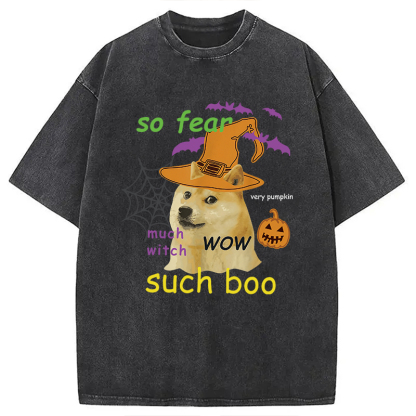 Halloween Doge Washed T-Shirt