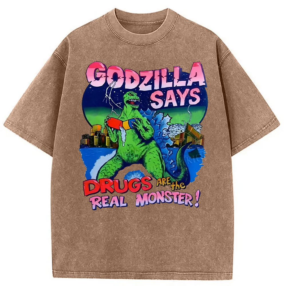 Godzilla Says Washed T-Shirt