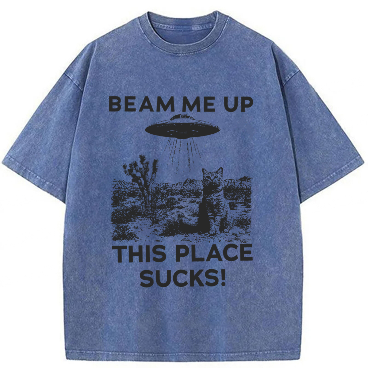 Tokyoviva Cats That Escaped From Earth Washed T-shirt