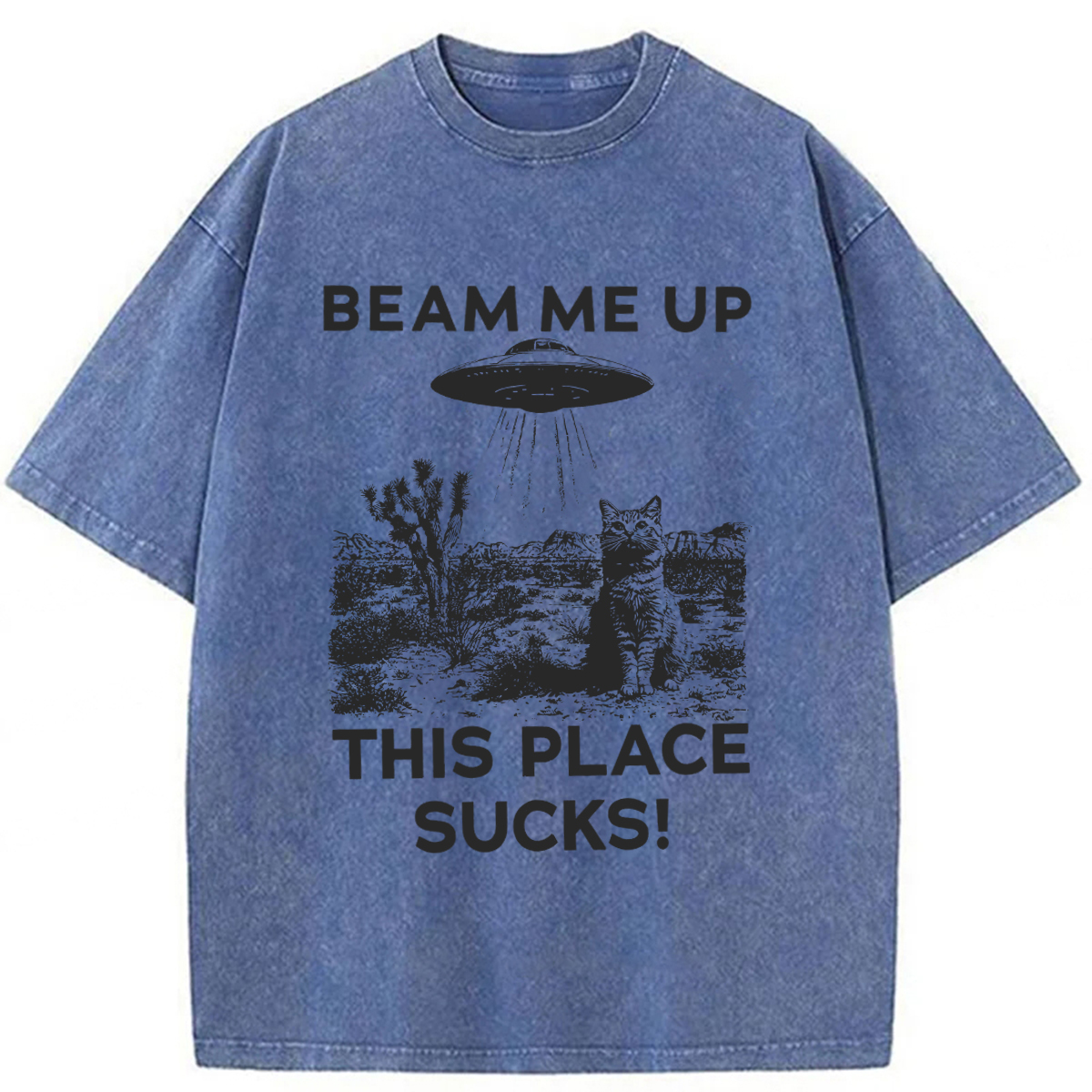 Tokyoviva Cats That Escaped From Earth Washed T-shirt