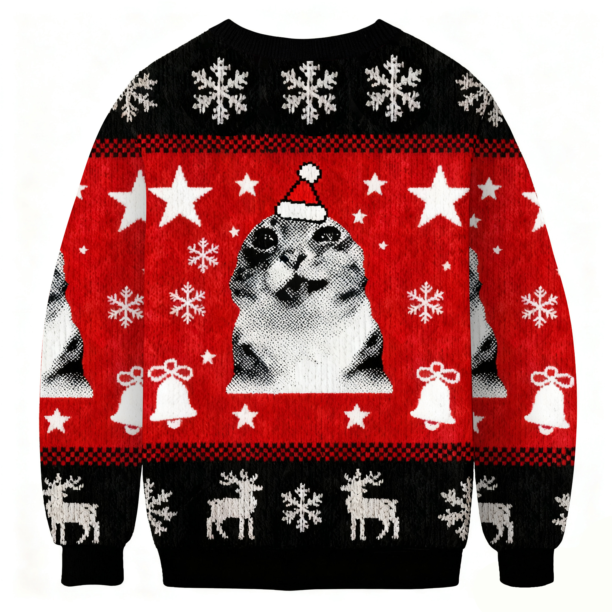 Funny Cat Meme Christmas Ugly Sweatshirt