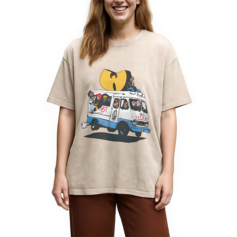 Wu Tang Retro Hip Hop Washed T-Shirt