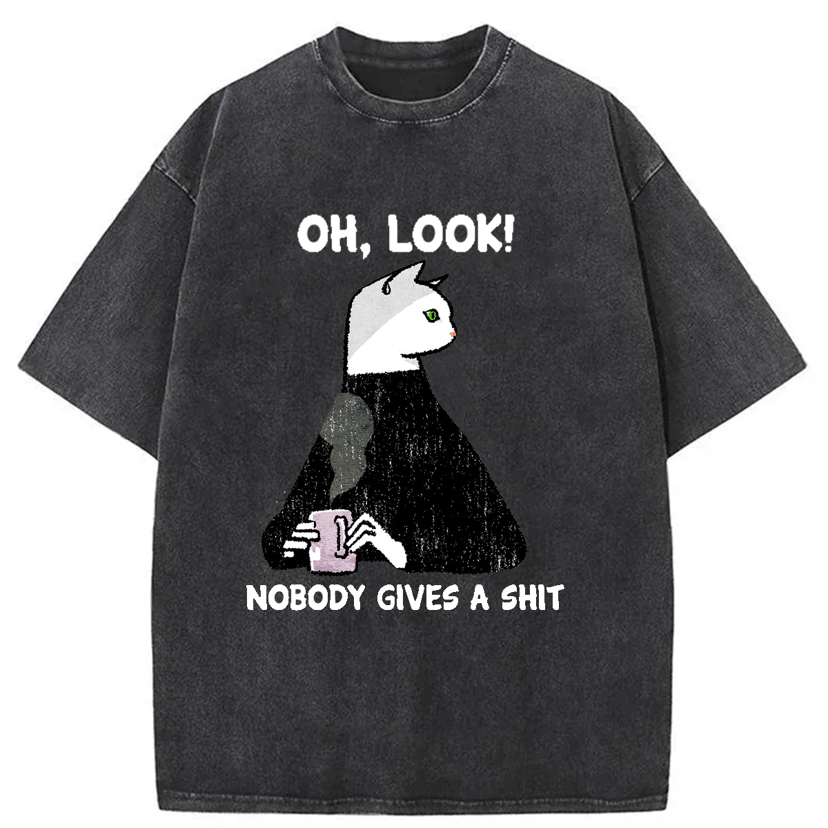 Tokyoviva No One Cares About The Cat Washed T-shirt