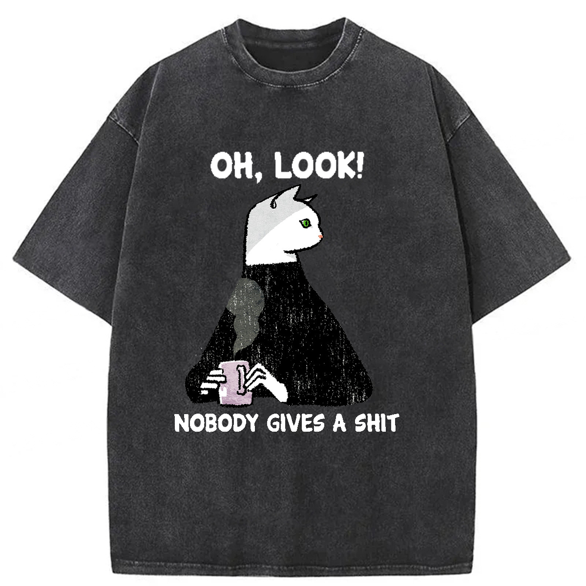 Tokyoviva No One Cares About The Cat Washed T-shirt