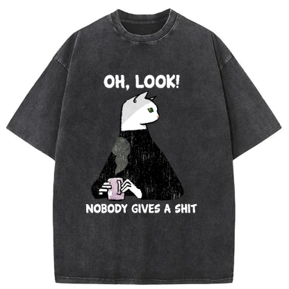 Tokyoviva No One Cares About The Cat Washed T-shirt