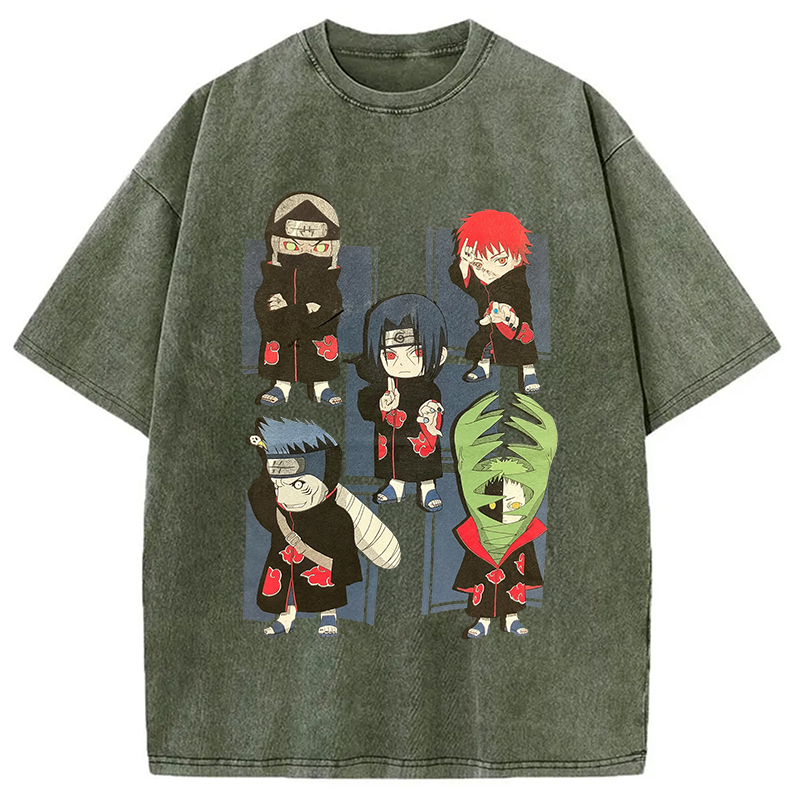 Japanese Anime Chibi Washed T-Shirt