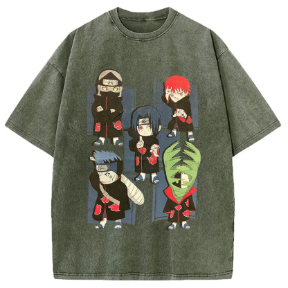 Japanese Anime Chibi Washed T-Shirt