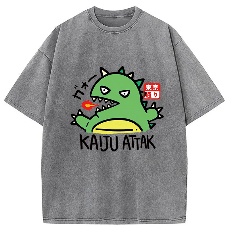 Kaiju Attack Washed T-Shirt