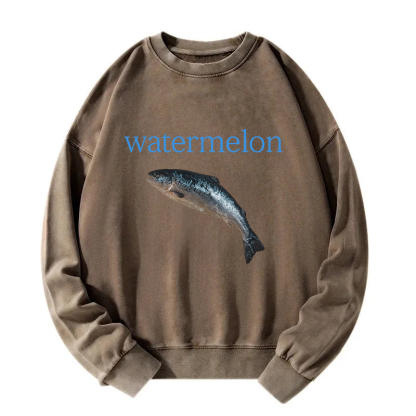 Watermelon Fish Washed Sweatshirt