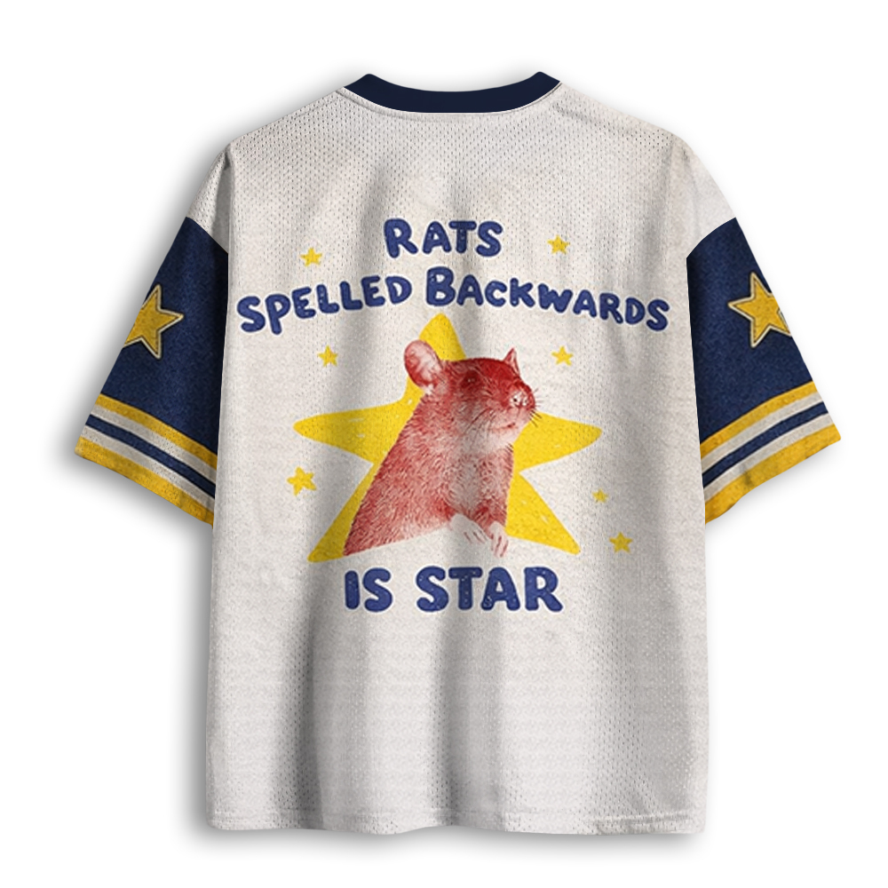 Baddiecat Rats Spelled Backwards Is Star Mesh Jersey