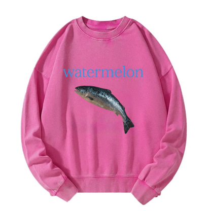 Watermelon Fish Washed Sweatshirt