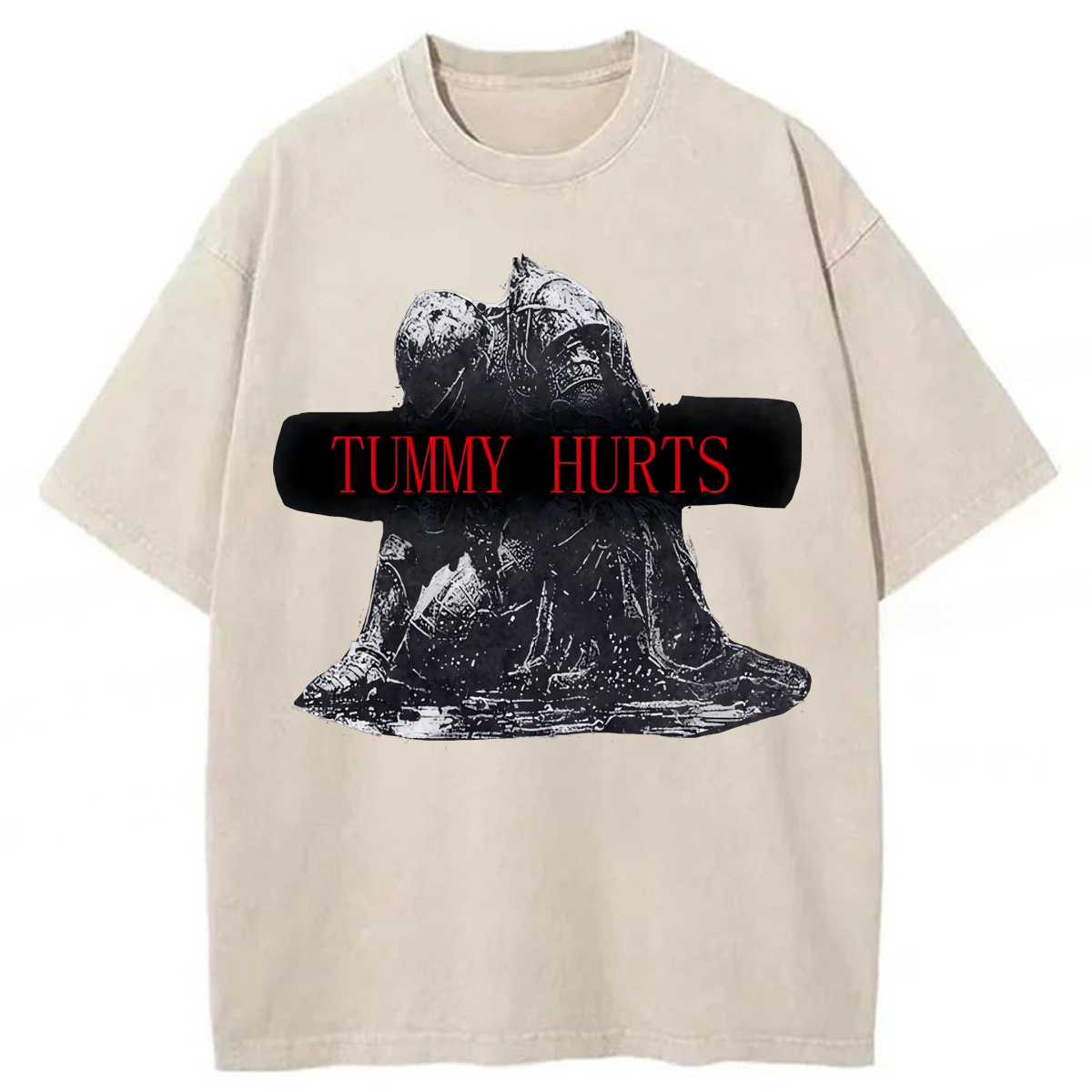 Tokyoviva Tummy Hurts Washed T-shirt