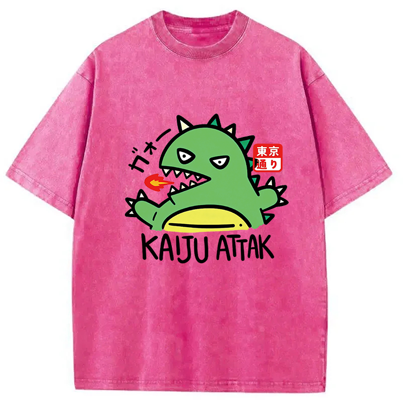 Kaiju Attack Washed T-Shirt