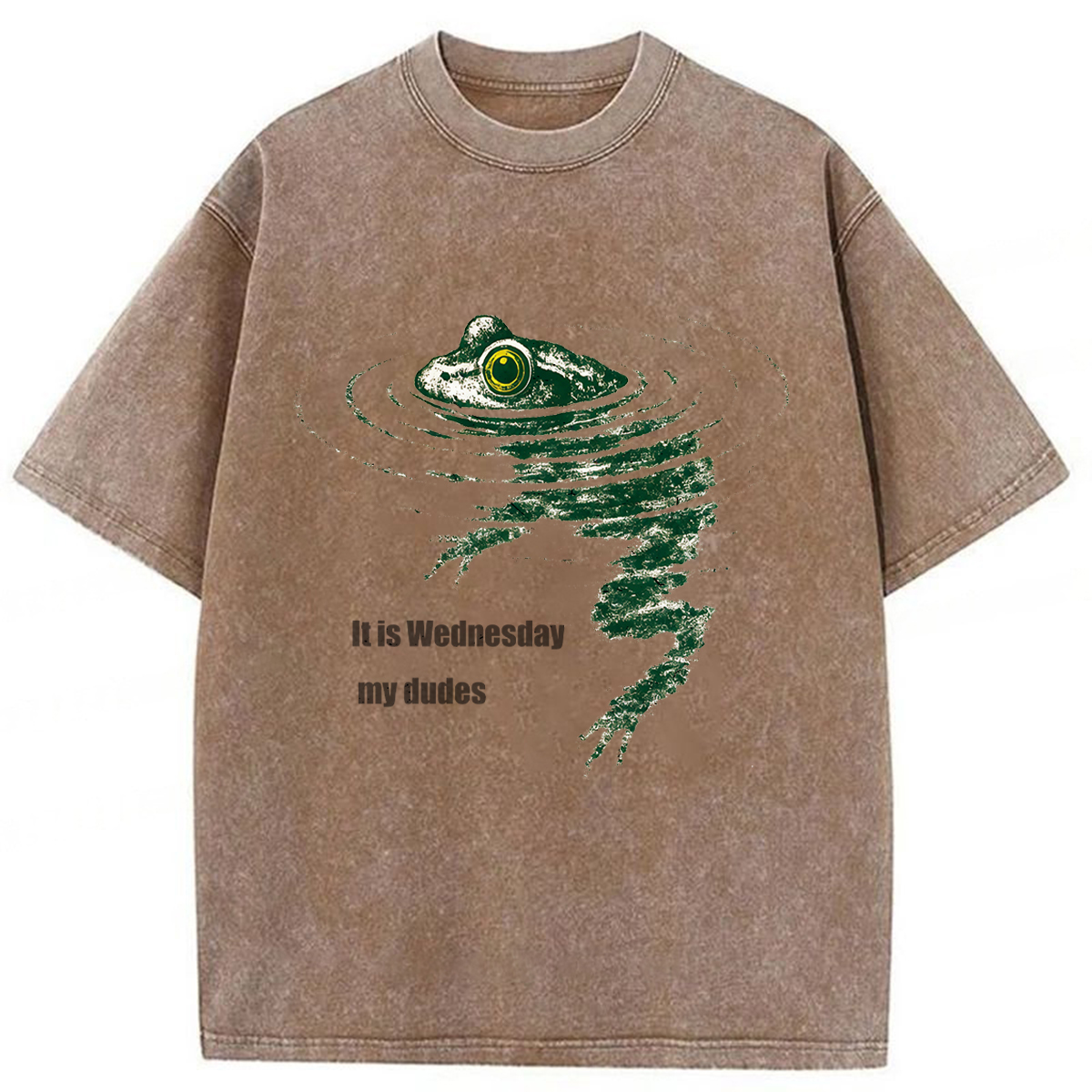 Tokyoviva Frog Swimming Washed T-shirt