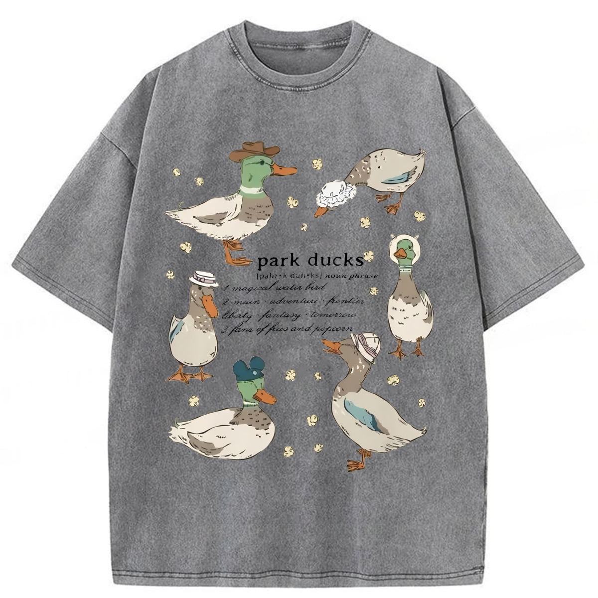 Tokyoviva Park Ducks Washed T-shirt