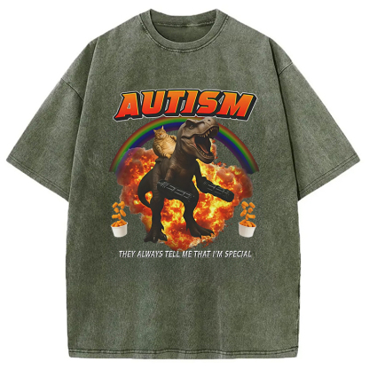 Funny Autism Washed T-Shirt