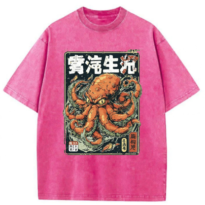 Tokyoviva Monster Octopus Washed T-shirt