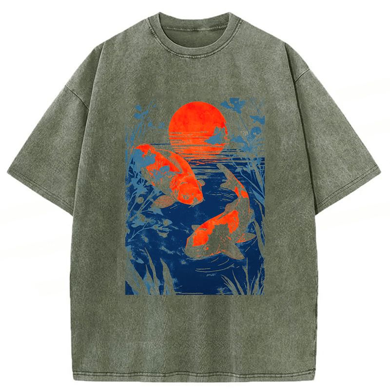 Tokyoviva Japanese Carp Washed T-shirt