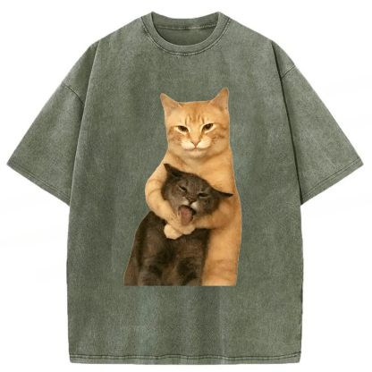 Tokyoviva Funny Cat Brothers Washed T-shirt