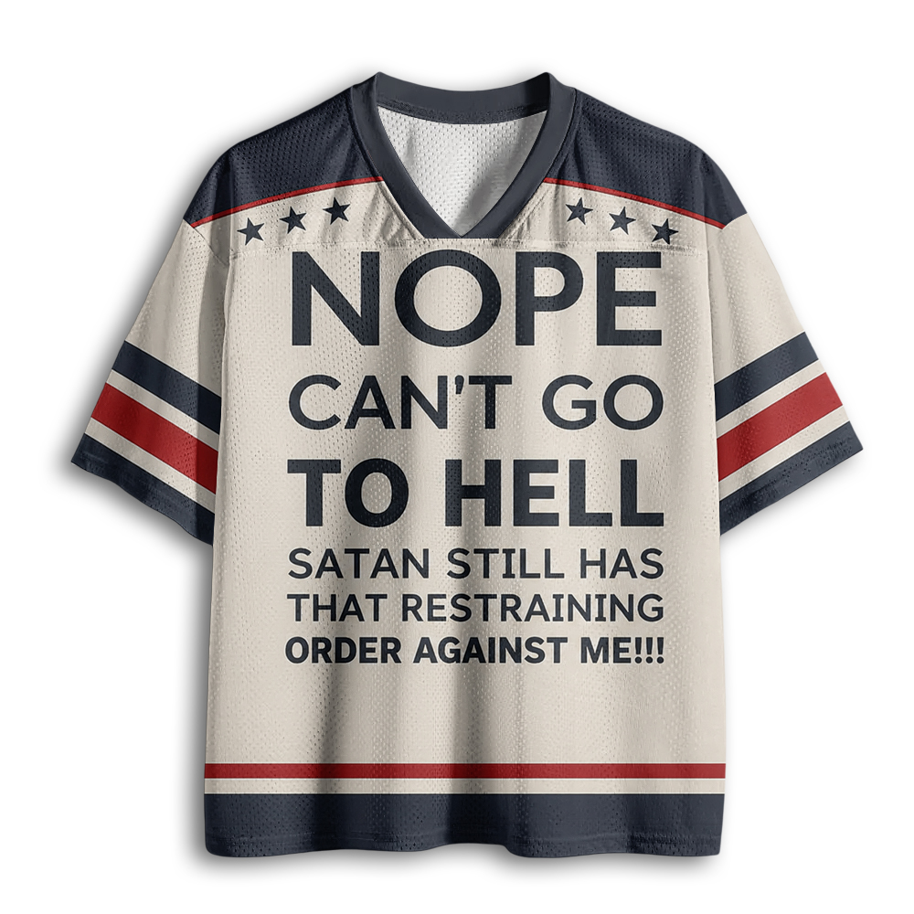 Baddiecat Nope Can't Go To Hell Mesh Jersey