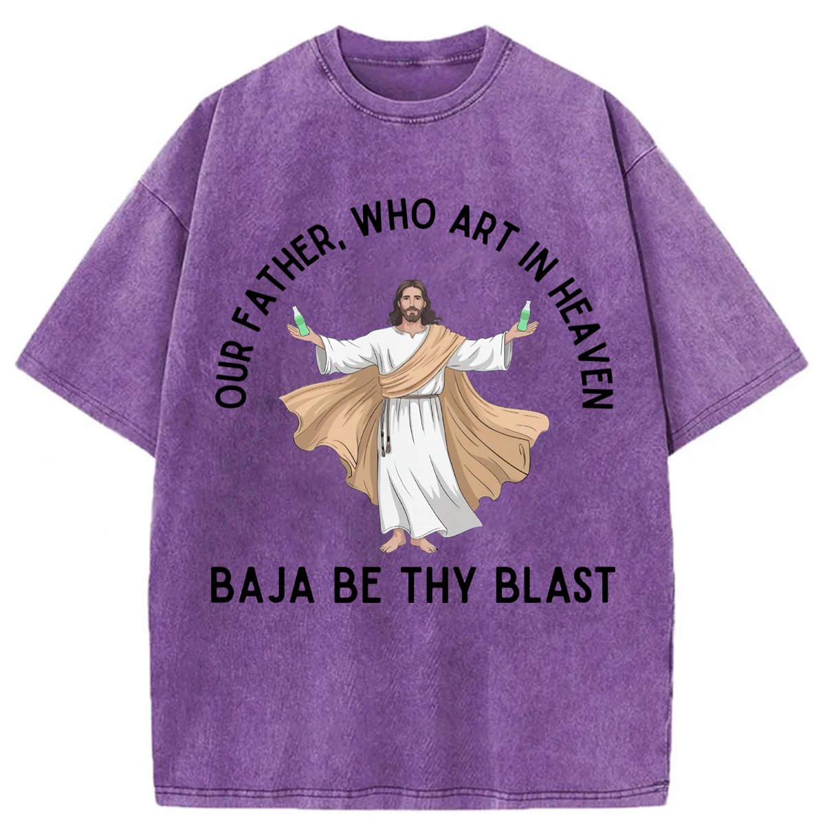 Tokyoviva Our Father Who Art In Heaven BAJA BE THY BLAST Washed T-shirt