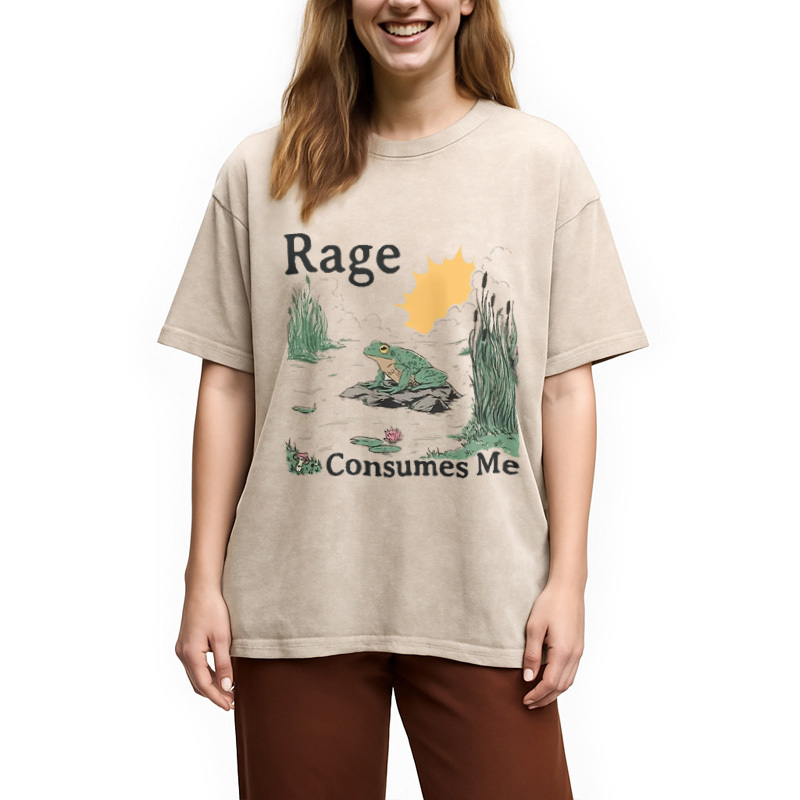 Rage Consumes Me Frog Pond Washed T-Shirt