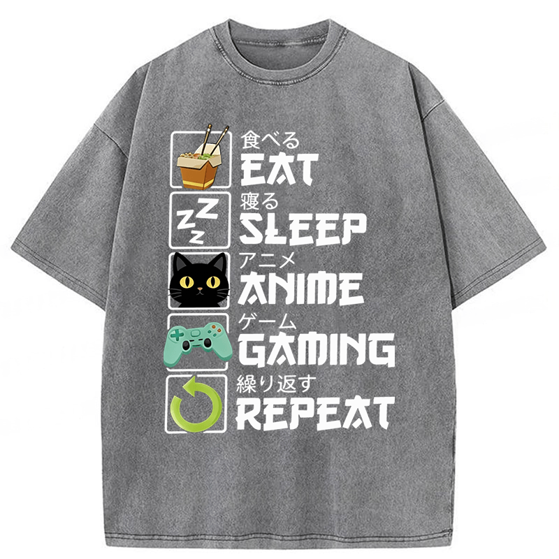 Tokyoviva Japanese Style Food Game Washed T-shirt