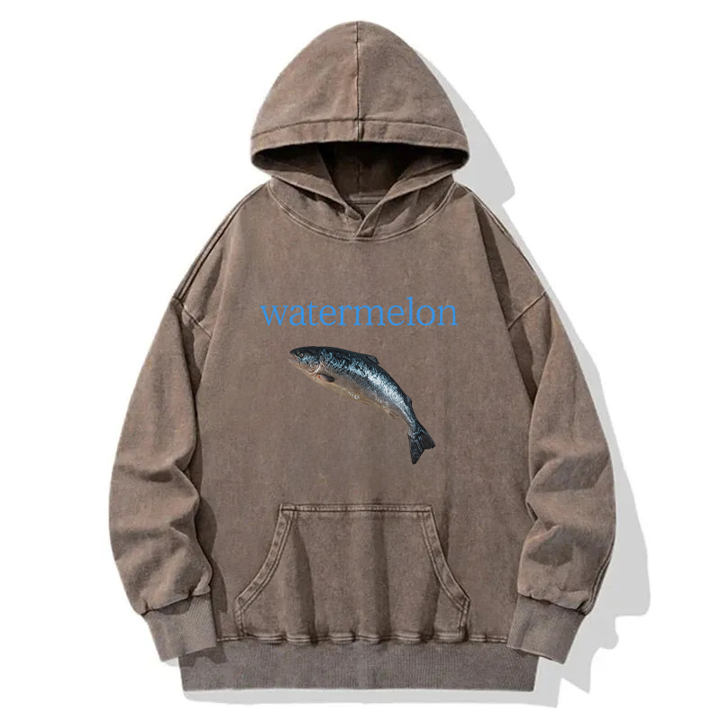 Watermelon Fish Washed Hoodie