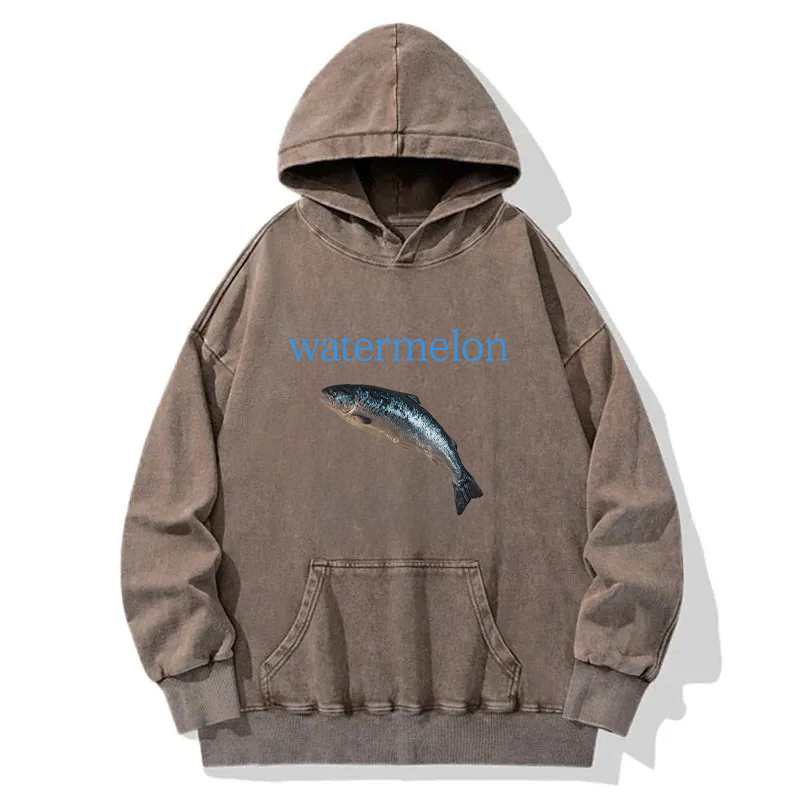 Watermelon Fish Washed Hoodie