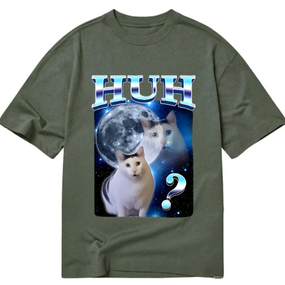 Huh Cat Funny Dank Meme Moon Classic T-Shirt